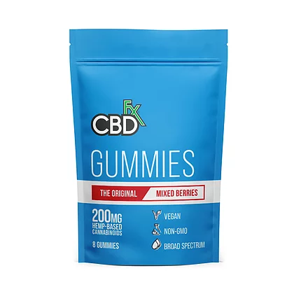 CBDfx CBDグミ 1粒CBD25mg / 合計CBD200mg 8個入り｜高濃度 ブロードスペクトラムCBDの製品画像