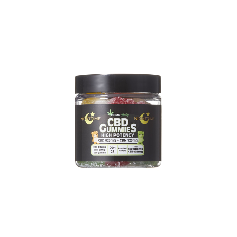 Hemp BABY CBDグミ 1粒CBD25mg + CBN5mg/合計CBD625mg + CBN125mg 25個入りの製品画像