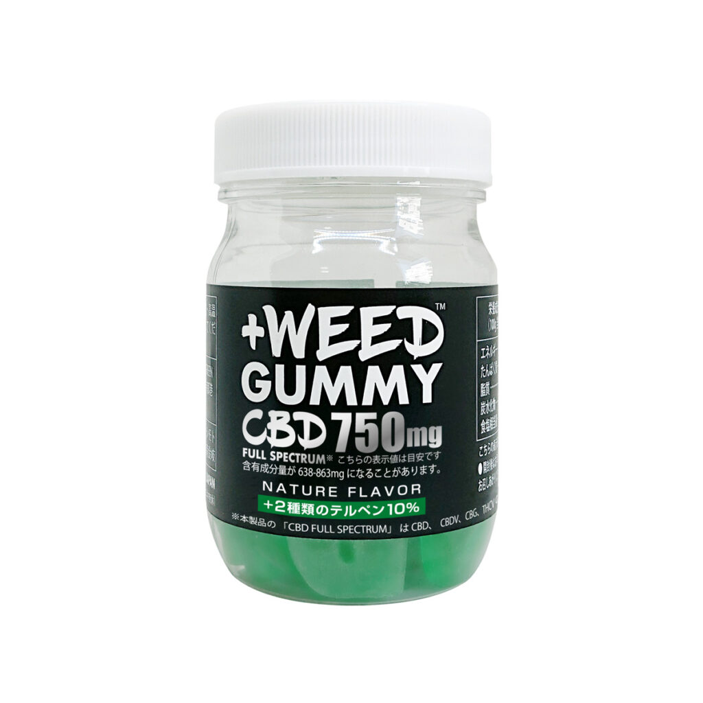 ＋WEEDグミ フルスペクトラム 25粒入り CBD750mgの製品画像