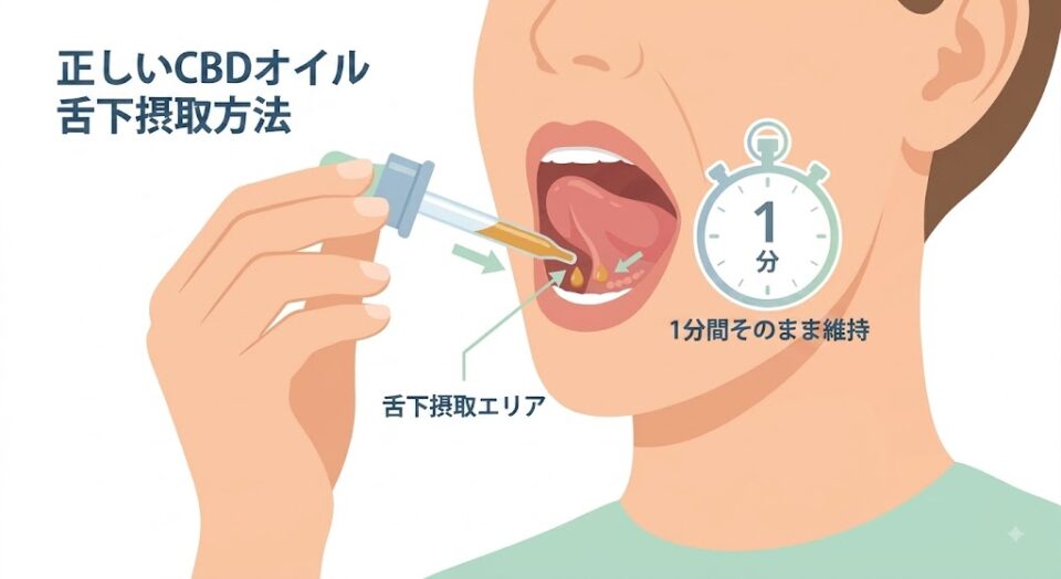 CBDオイル舌下摂取の正しい方法