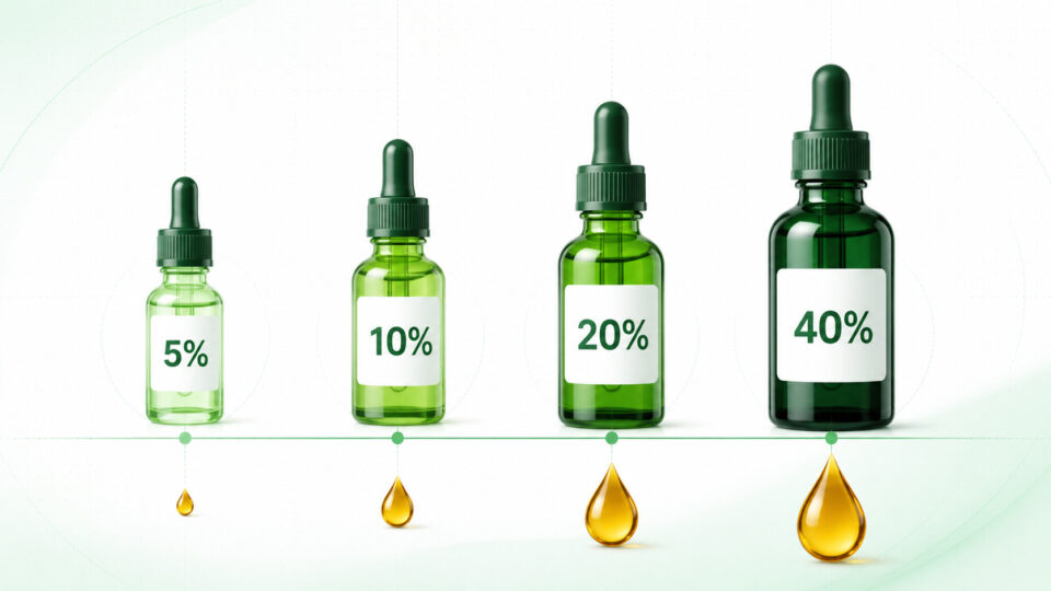 CBDオイル濃度比較 5%〜40%